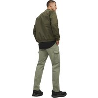 Jack & Jones Herren Cargohose JPSTOLLIE JJBOWIE -Regular Fit - Schwarz Beige Grün EAN:5715363067786