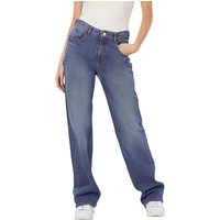 Noisy May Damen Jeans NMYOLANDA AZ308 Relaxed Straight Fit - Blau - Medium Blue Denim EAN:5715366431140