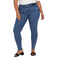 Carmakoma by Only Damen Jeans CARPOWER REA2981 - Skinny Fit - Blau - Dark Medium Blue Denim - Plus Size EAN:5715504664591