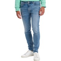 Cross Jeans Herren Jeans Scott - Skinny Fit - Blau - Light Blue Destroyed EAN:8697319065961